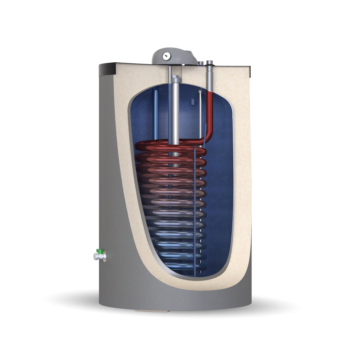 Image for Solarbayer Warmwasserspeicher BWU-1 160 Thermenspeicher / Unterstellspeicher 1WT