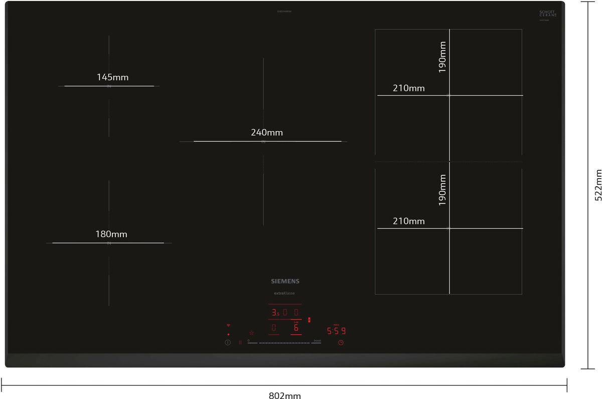 Image for Siemens Einbau- Induktions-Kochfeld IQ500 autark, ED851HWB1M