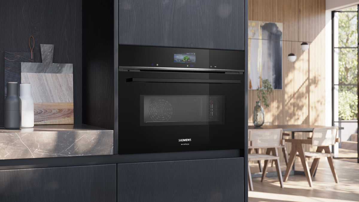 Image for Siemens Einbau-Backofen mit Mikrowelle 45cm hoch iQ700, CM776GMB1F