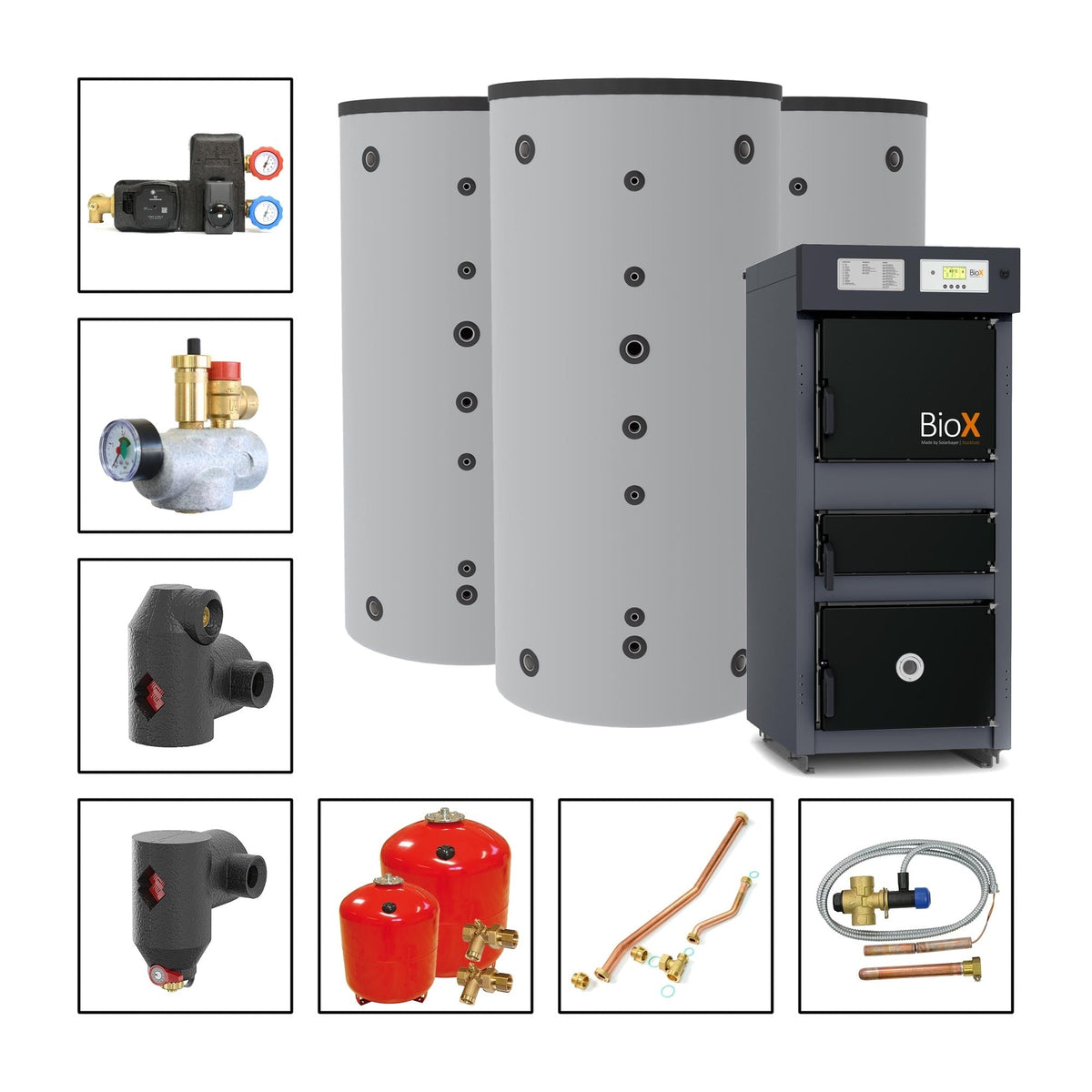 Image for Solarbayer Holzvergaserset BioX 35 - 1B Variante B (3x SLS-800-S)