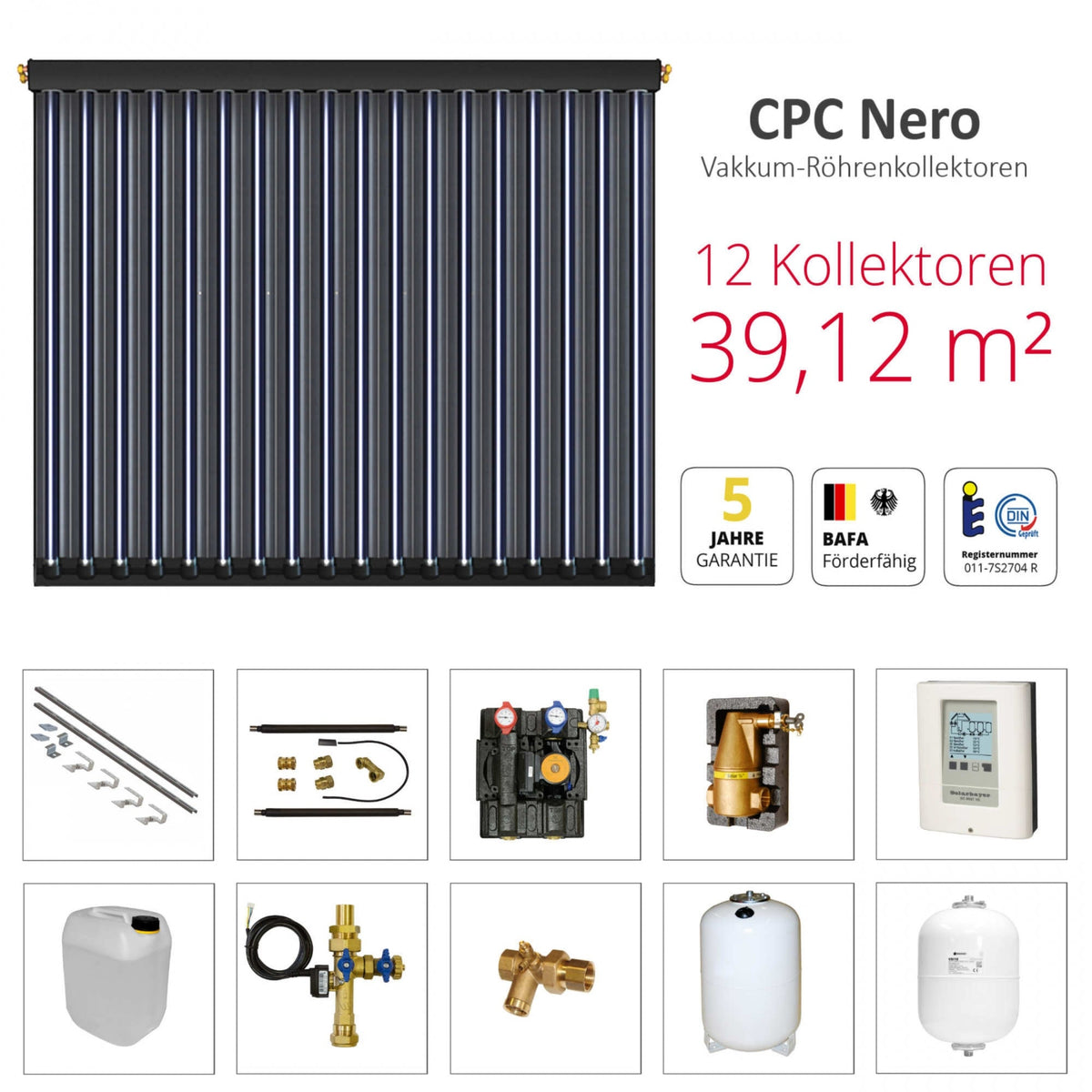 Image for Solarbayer CPC NERO Solarpaket 12 - Z Gesamtfläche Brutto: 39,12 m2