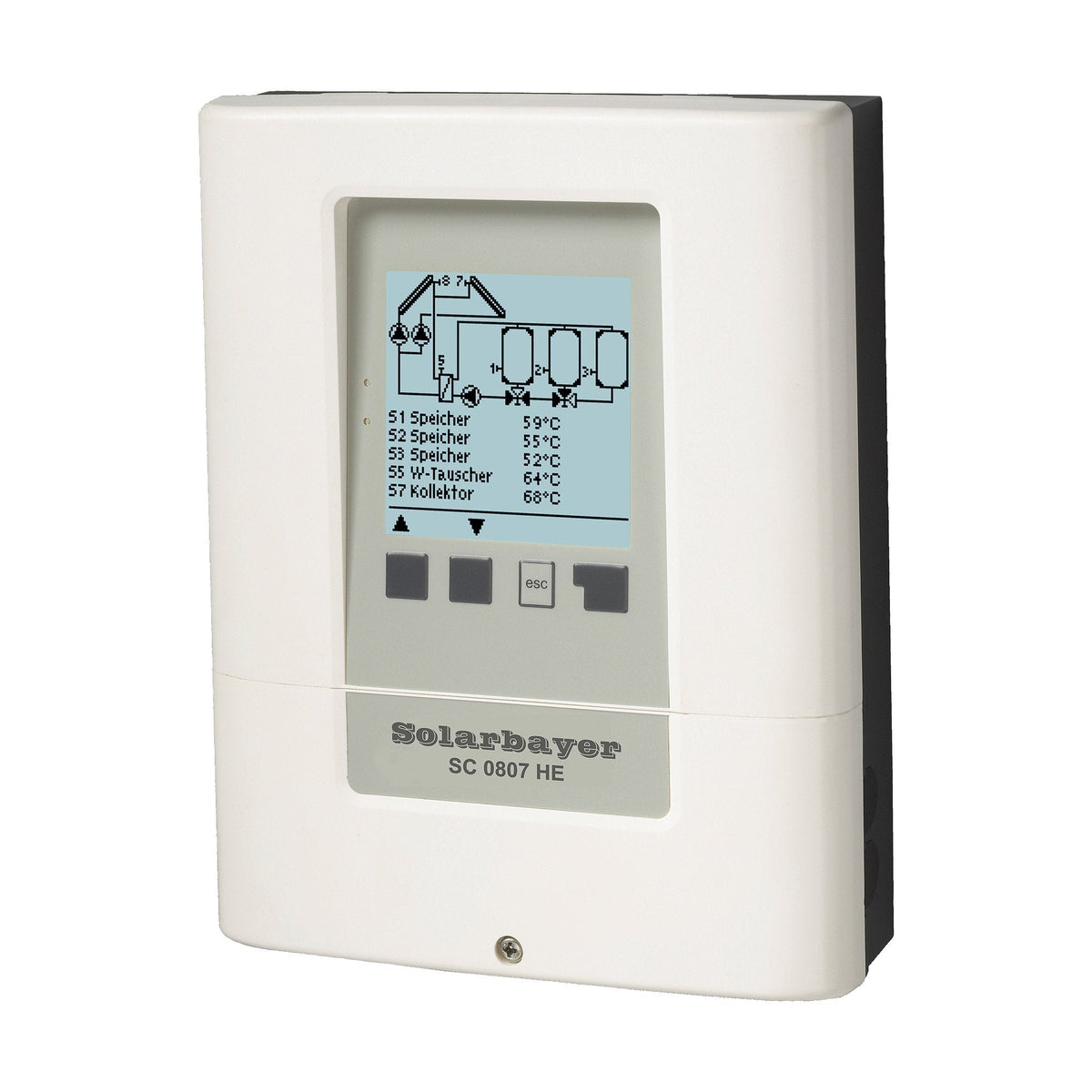 Image for Solarbayer Solarregler Systemregler SC 0807 HE Mehrkreis Temperatur-Differenzregler