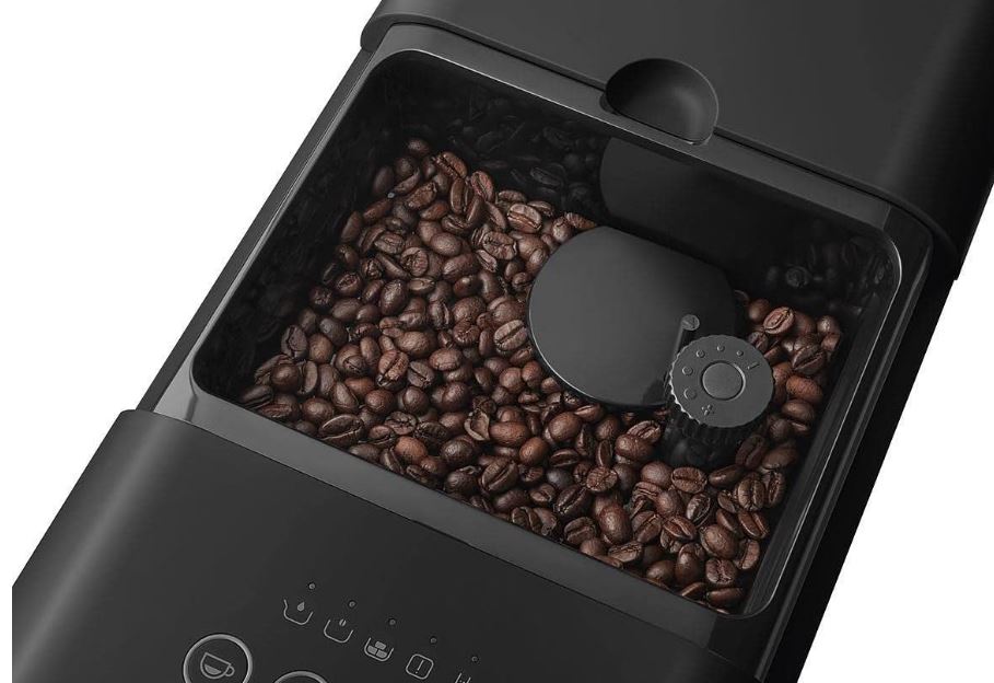 Image for SMEG Kaffeevollautomat BCC01BLMEU Schwarz-Matt Gehäusefront Alu gebürstet