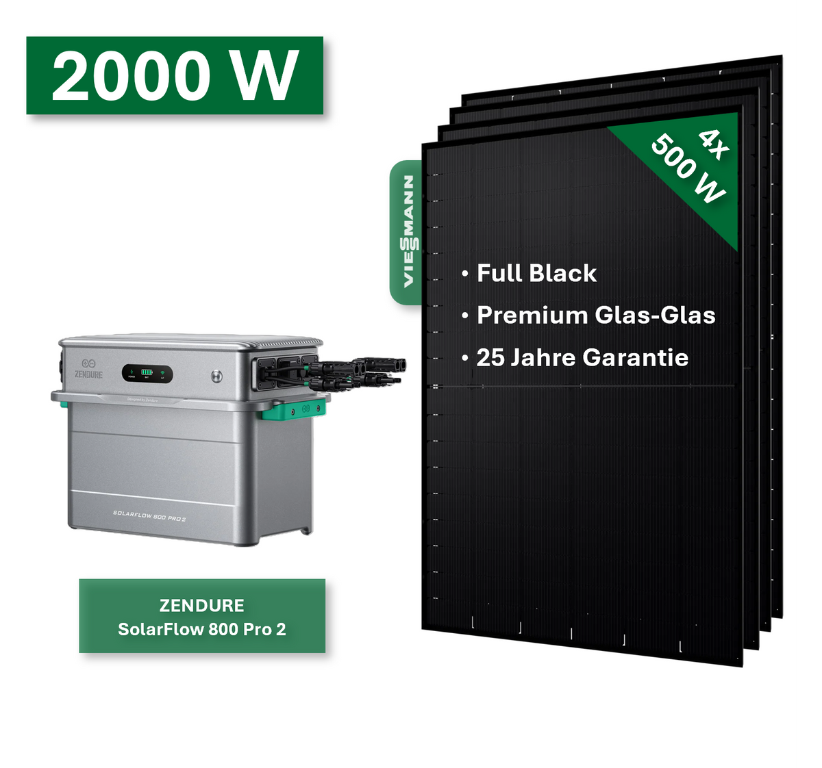 Image for Balkonkraftwerk Pro+ 2000W/800W mit Zendure SolarFlow 800 Pro 2