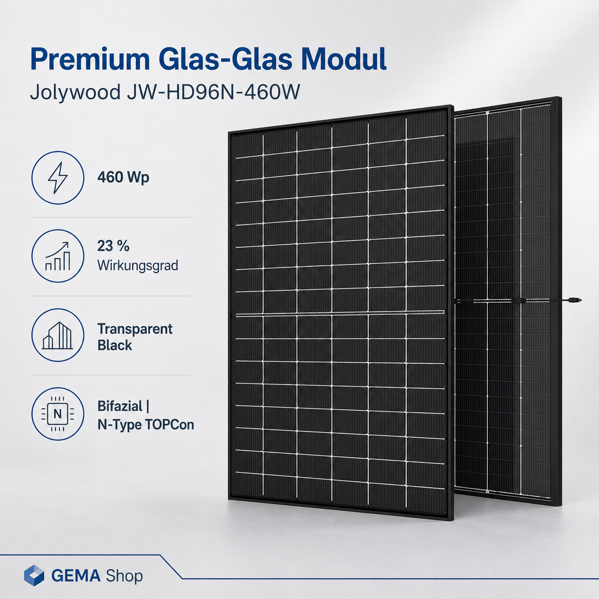 Image for PV-Modul Palette Jolywood JW-HD96N-R2 17,02 kWp 37x460 Wp