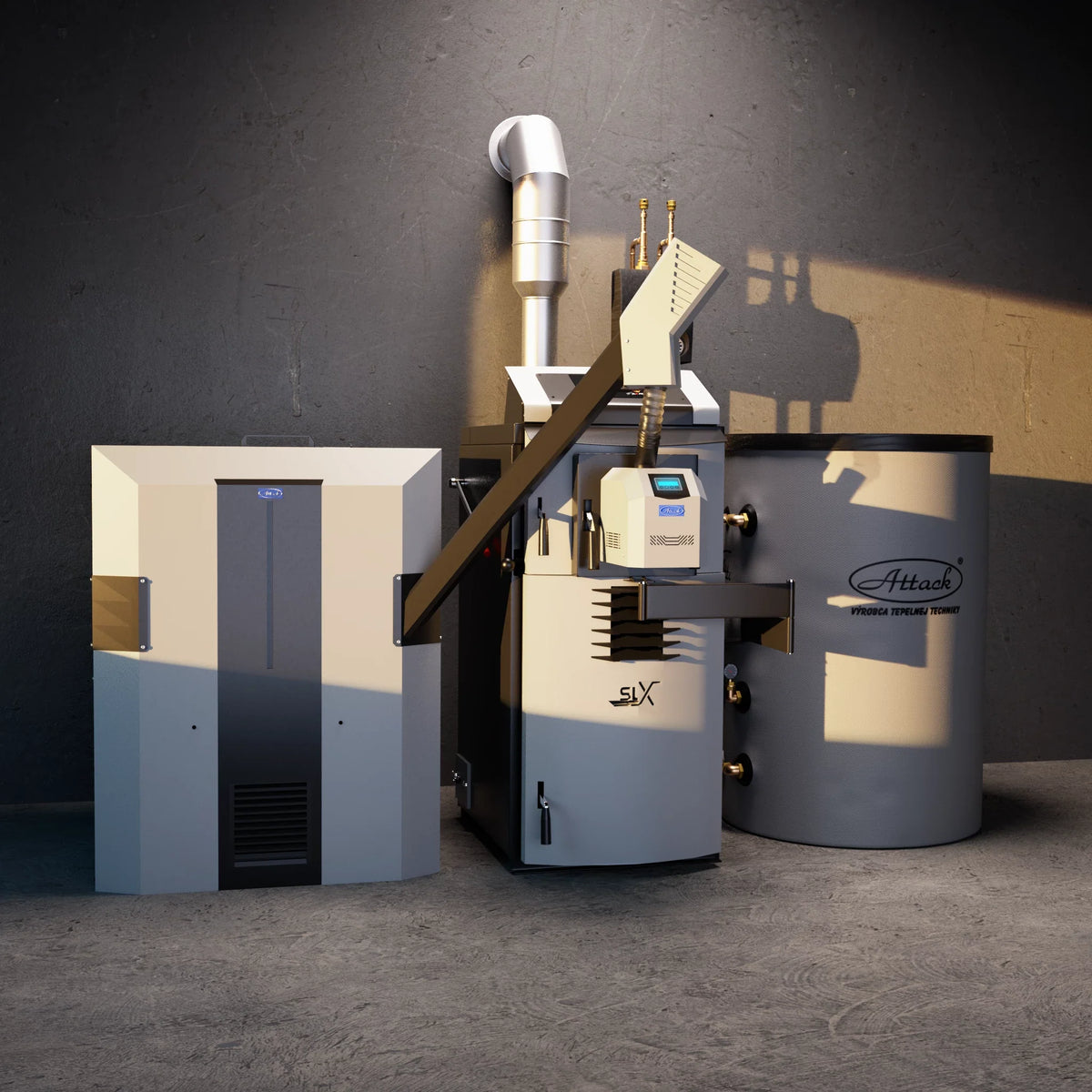 Image for ATTACK SLX Combi Pellet 30 kW Plus – inkl. 500 l Behälter & Förderschnecke