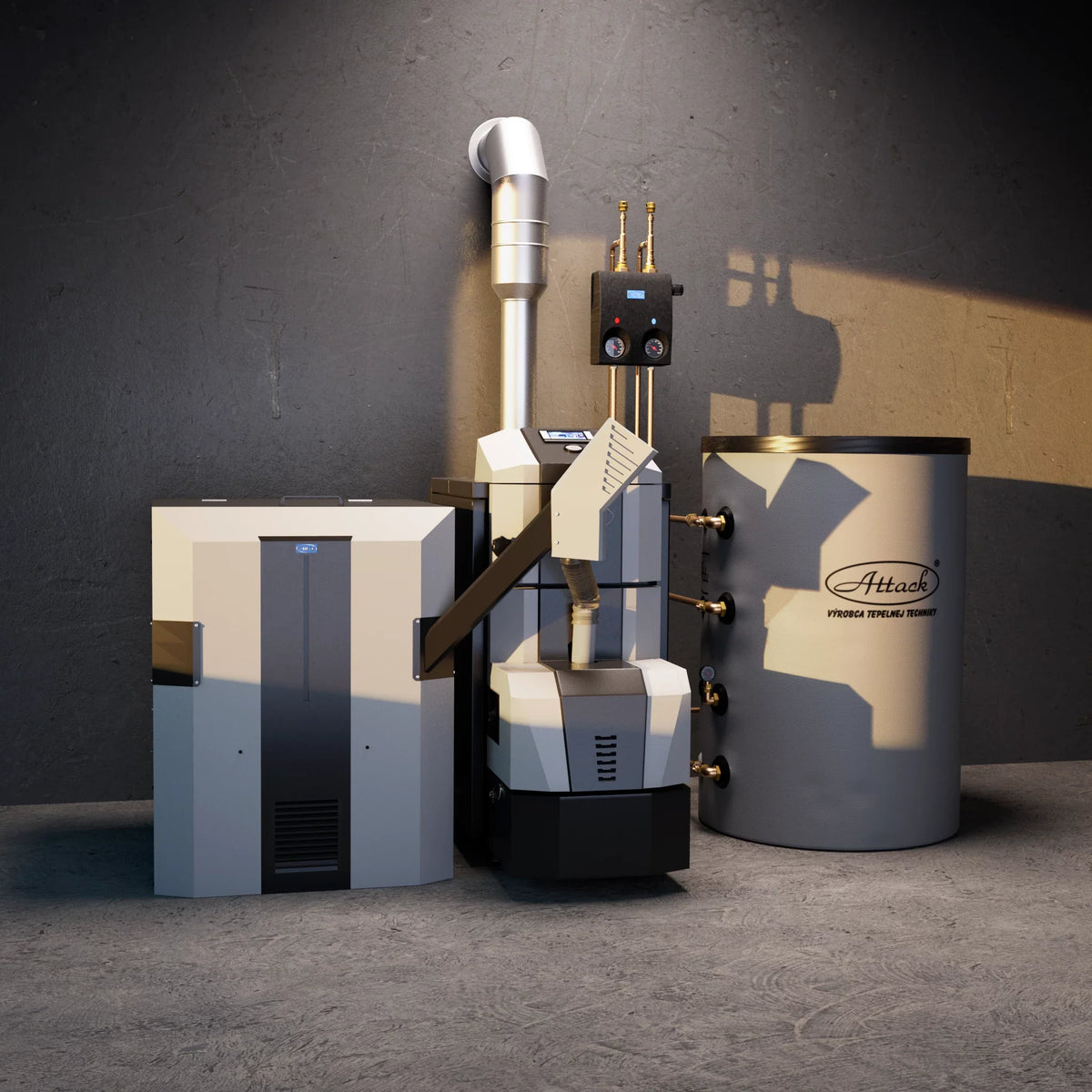 Image for ATTACK PELLET 30 Automatic Plus Pelletkessel inkl. Pelletbehälter & Förderung – 30 kW