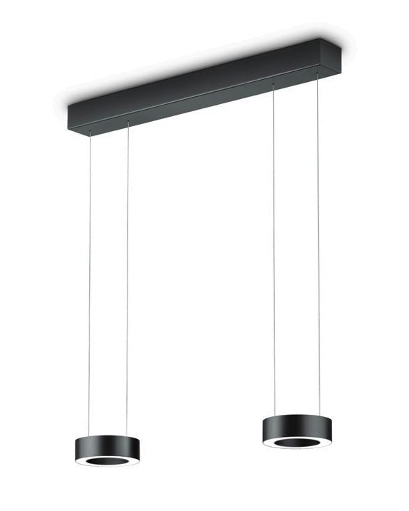 Image for Knapstein LED-Pendelleuchte Zera 2 in schwarz matt