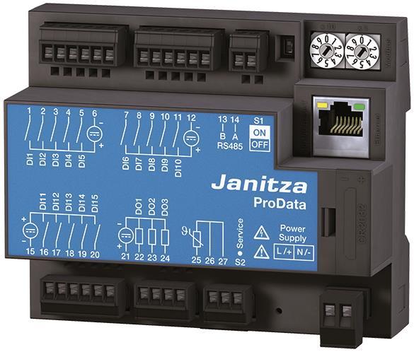 Image for Janitza Datenlogger PRODATA2 20V-250V UL u.Ethernet-Modbus-Gateway 5224011