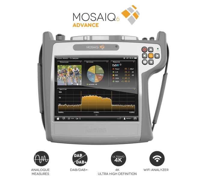 Image for Televes Messgerät MOSAIQ6A-K-ADVANCE DVB-T/T2/S/S2,C+CI+OR,WiFi,DAB,4K 596106