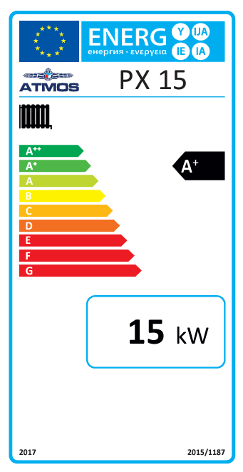 Image for Pelletkessel ATMOS PX15 – 15 kW mit integriertem Behälter