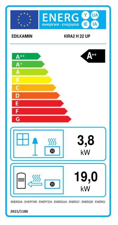 Image for Wasserführender Pelletofen Edilkamin Kira2 H 22 Up 22,8 kW