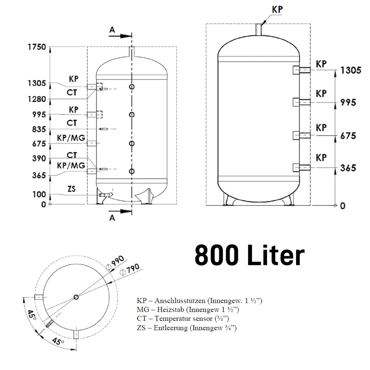 Image for Pufferspeicher Elektromet WGJ-BE 1000, 1000 l