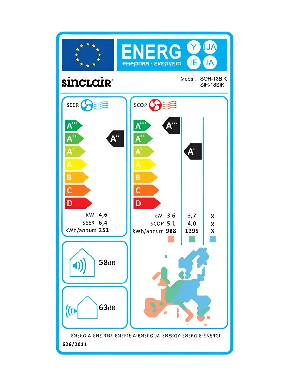 Image for Sinclair KEYON SIH-18BIK + SOH-18BIK Split-Klimaanlage 4,6 kW mit WLAN