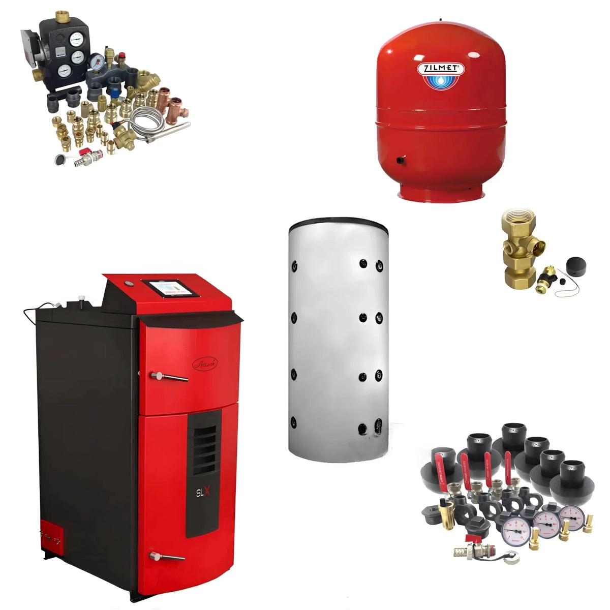 Image for Komplettpaket Holzvergaser Attack SLX Lambda Touch 35 kW mit Pufferspeicher