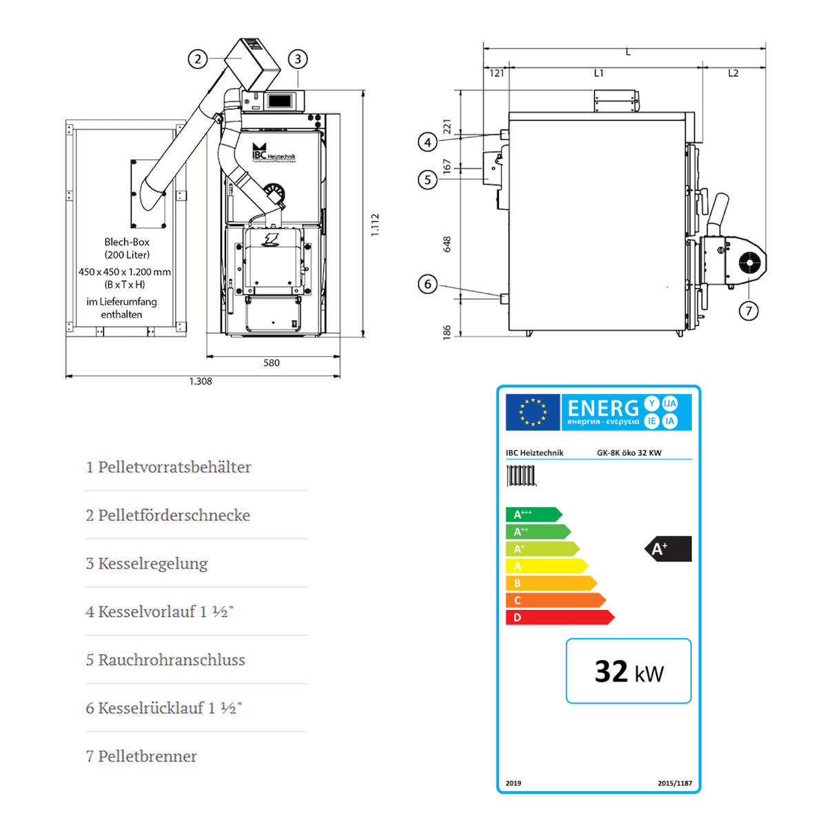Image for Pelletkessel IBC GK-8K öko 32 – 32 kW
