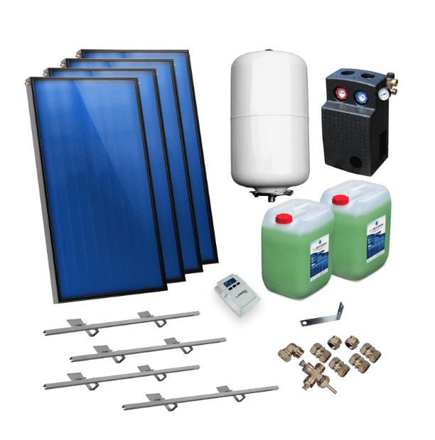 Image for Solarpaket Flachkollektor AMX2.38 9.52 m² für Schrägdach