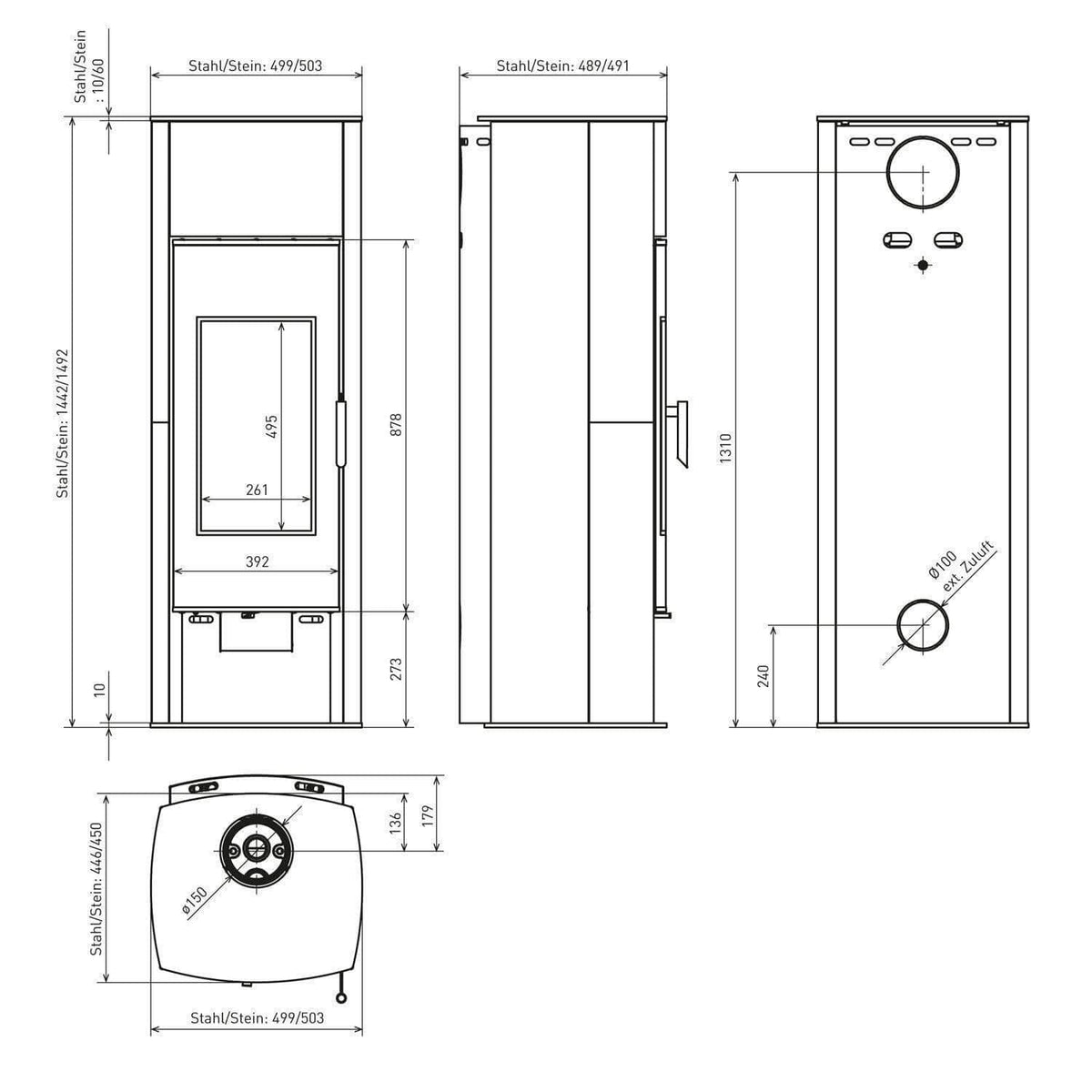 Image for Wasserführender Kaminofen Schmitzker Aqua 7 kW