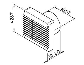 Image for HELIOS HV 200/4R HelioVent Unterputz-Wandventilator, 00957