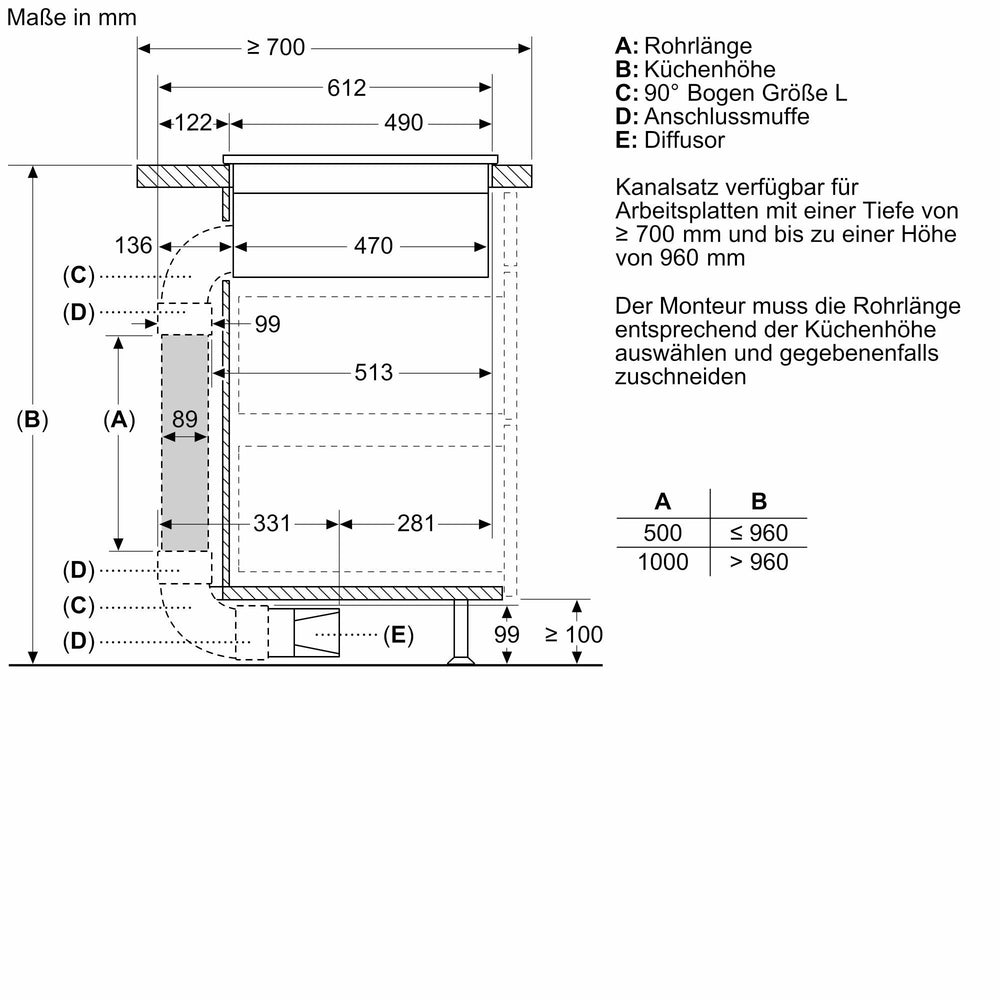 Image for Neff Induktions-Kochfeld-Set autark 80cm mit Abzug IKTPLE682F (V68TTX4L0 + Z943SE0)