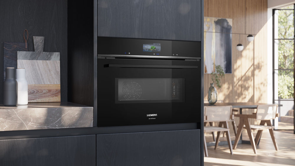 Image for Siemens Einbau-Backofen mit Mikrowelle  45cm hoch iQ700, CM776GMB1F