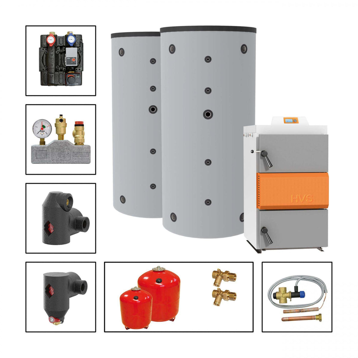 Image for Solarbayer Holzvergaserset HVS E 25-3A Variante A (2x SLS-800)