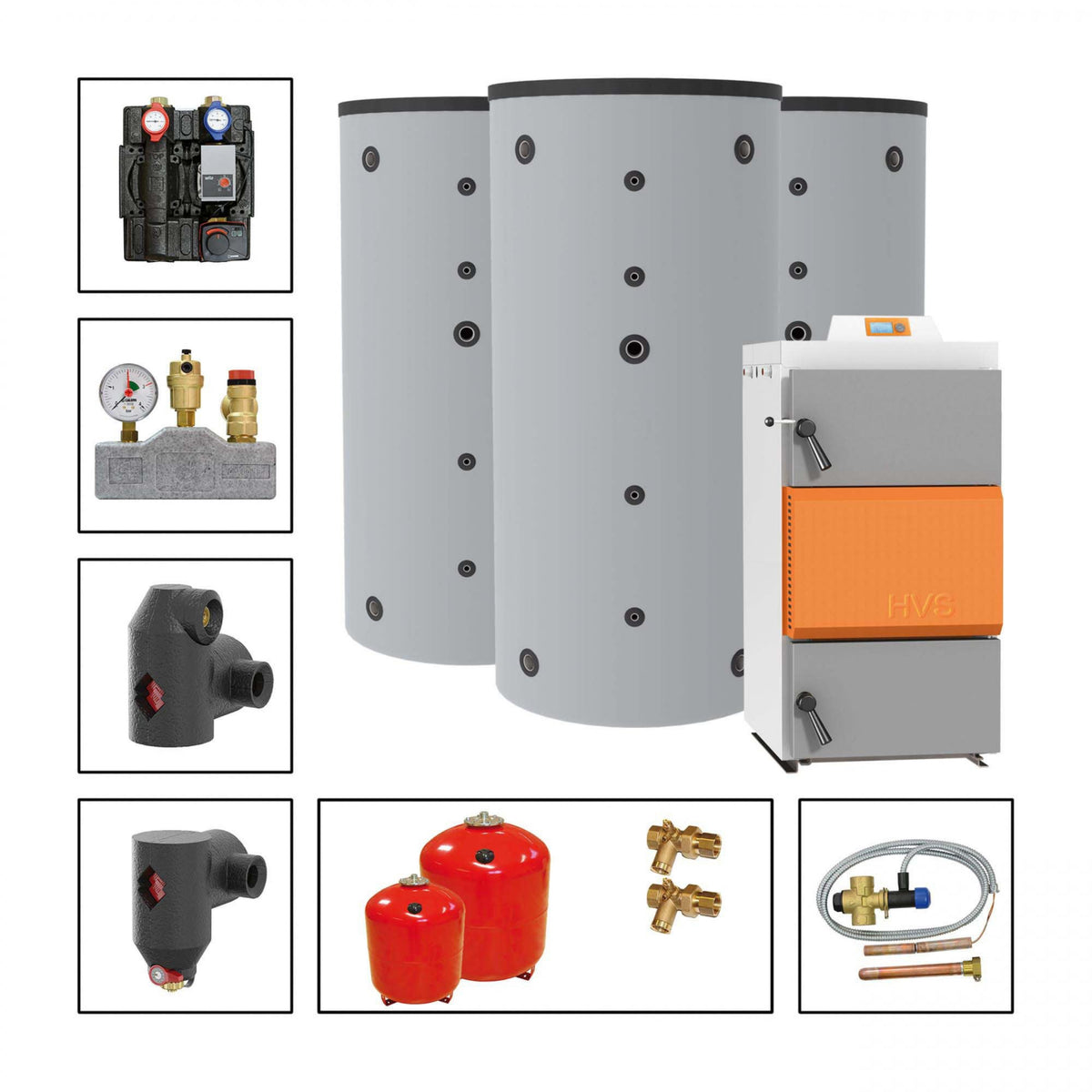 Image for Solarbayer Holzvergaserset HVS E 40-3A Variante A (3x SLS-1000)