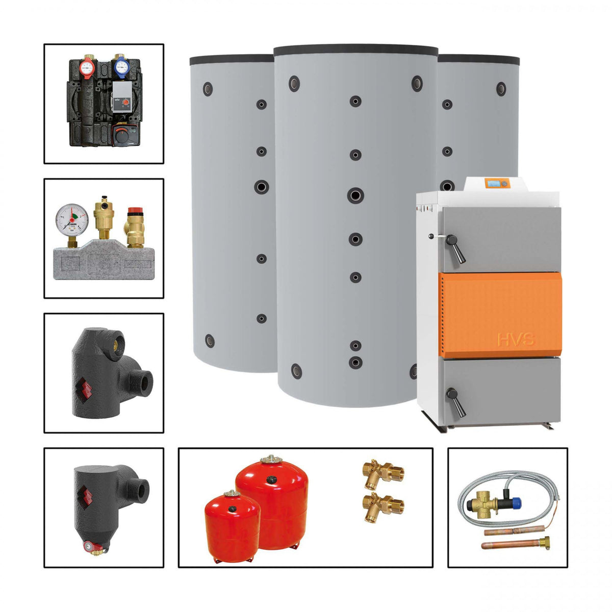 Image for Solarbayer Holzvergaserset HVS E 40-3B Variante B (2x SLS-1000, 1x SLS-1000-S)
