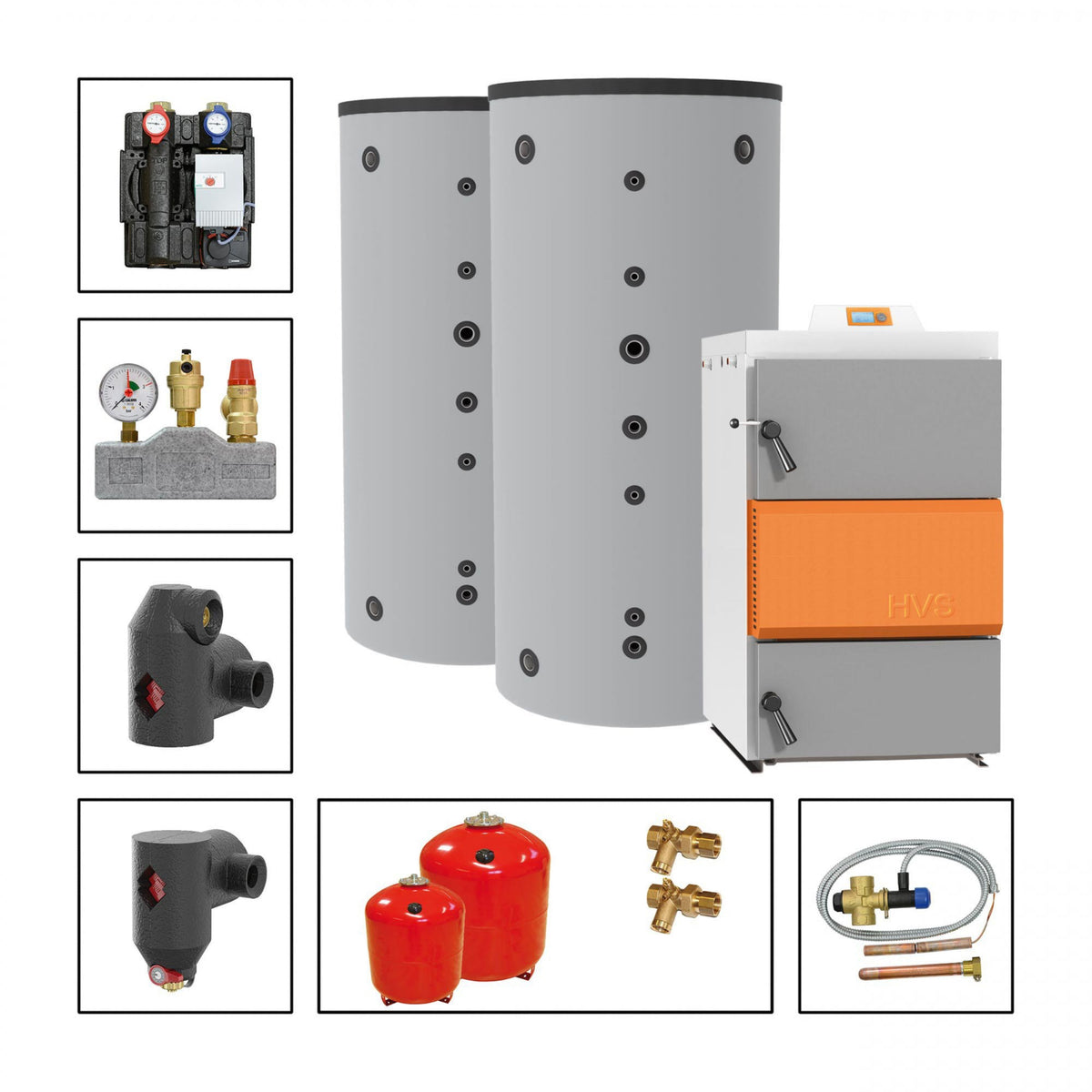 Image for Solarbayer Holzvergaserset HVS E 60-1C Variante C (2x SLS-2200-S)