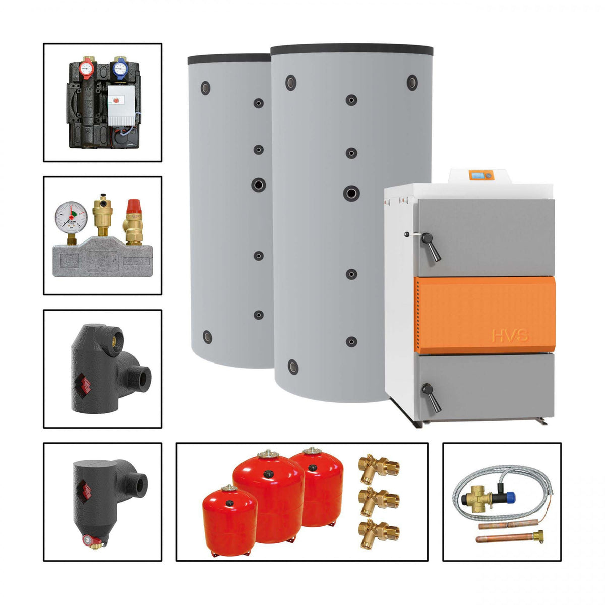 Image for Solarbayer Holzvergaserset HVS E 100-1A Variante A (2x SLS-3000)