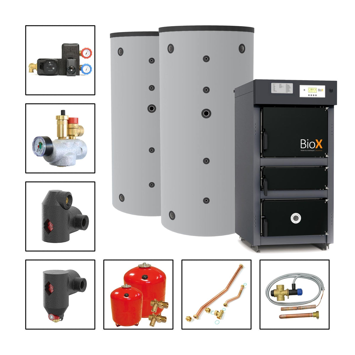 Image for Solarbayer Holzvergaserset BioX 15 - 2A Variante A (2x SLS-800)
