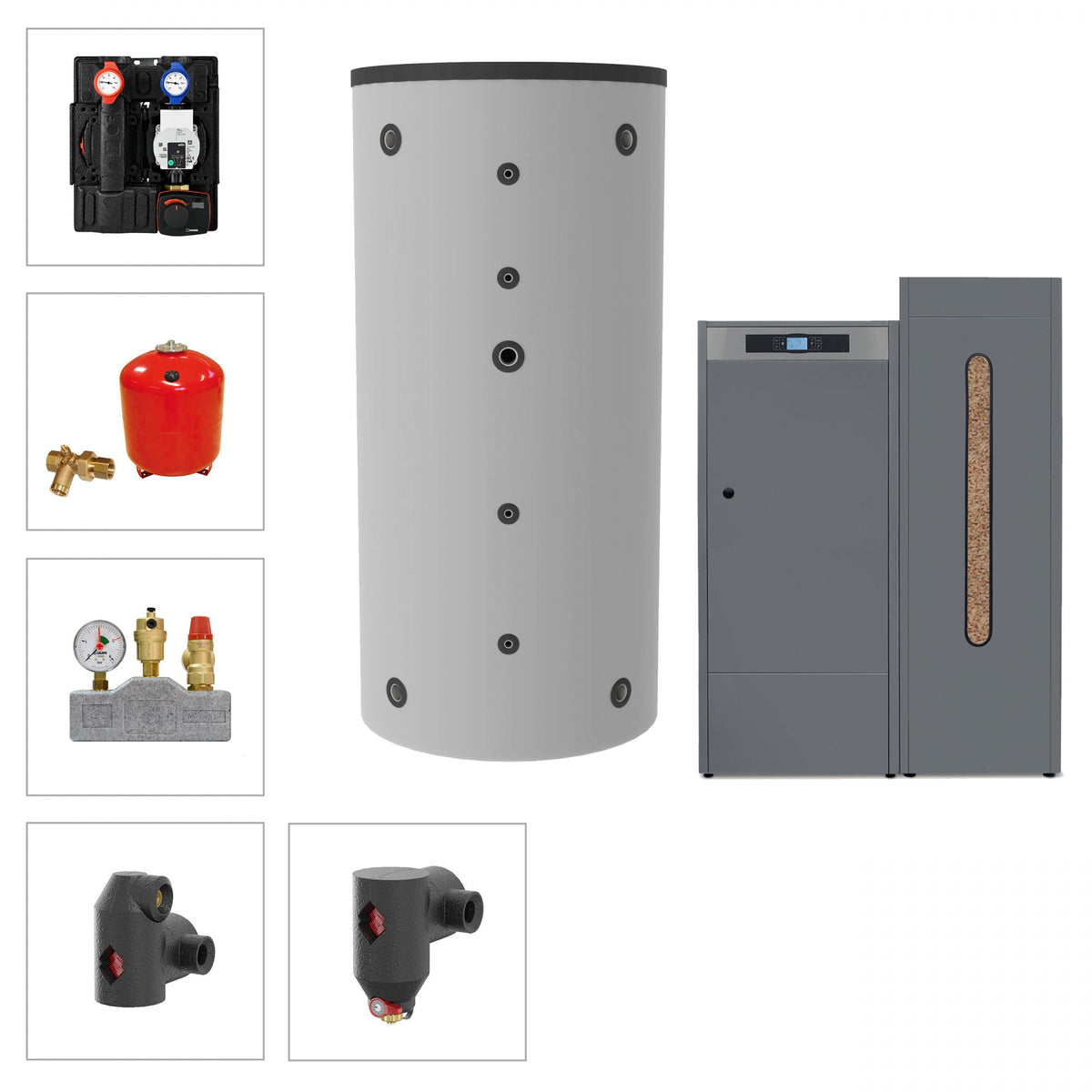 Image for Solarbayer Pelletkesselset PLT-AC 25-1A Variante A (1x SLS-800)