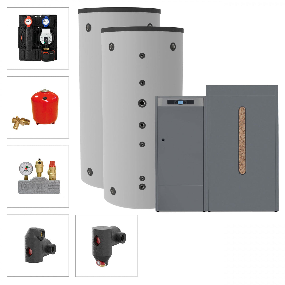 Image for Solarbayer Pelletkesselset PLT-AC 45-1C Variante C (2x SLS-800-S)