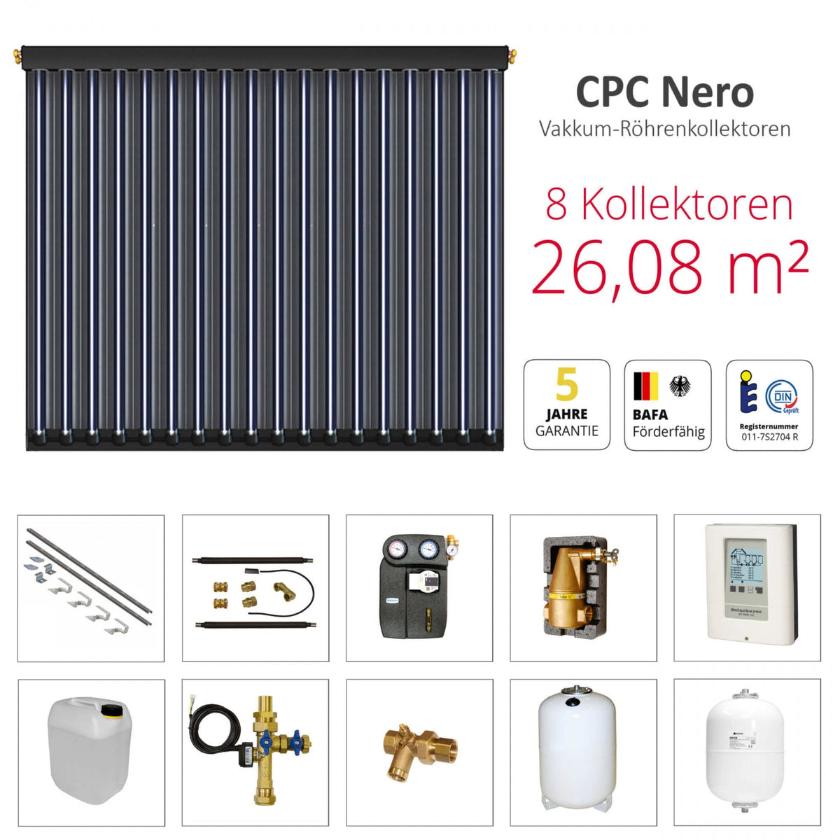 Image for Solarbayer CPC NERO Solarpaket 8 - Z Gesamtfläche Brutto: 26,08 m2