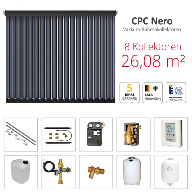 Image for Solarbayer CPC NERO Solarpaket 8 - B Gesamtfläche Brutto: 26,08 m2