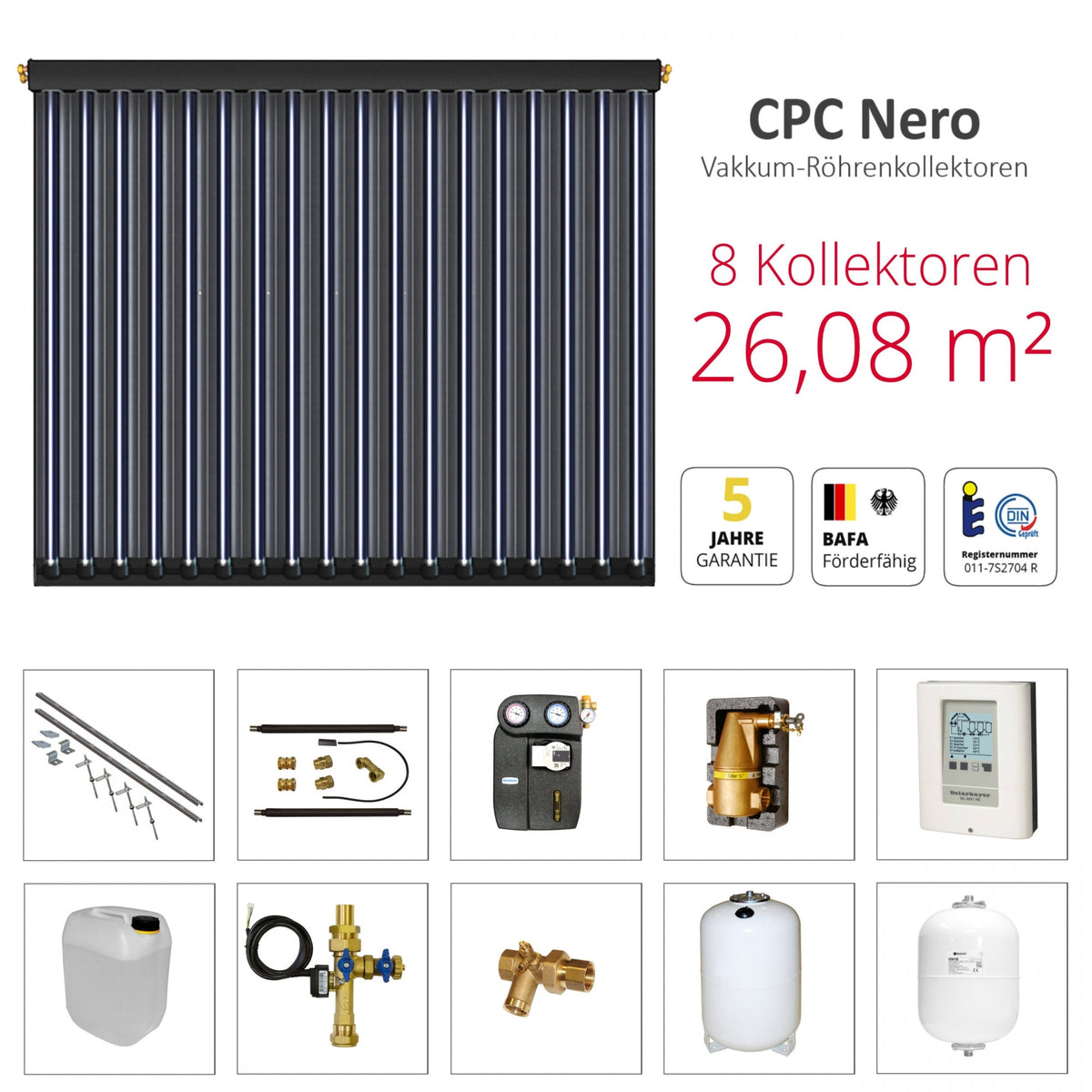 Image for Solarbayer CPC NERO Solarpaket 8 - S Gesamtfläche Brutto: 26,08 m2