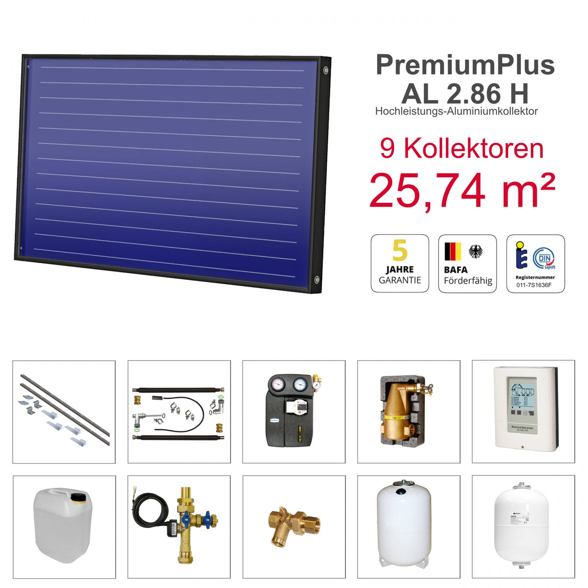Image for Solarbayer PlusAL Solarpaket H5 Stock Gesamtfläche Brutto 25,74 m2 horizontal