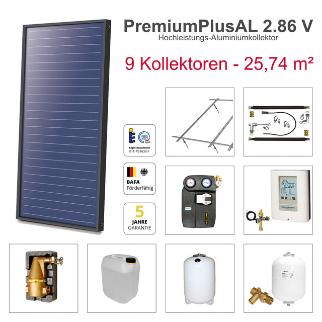 Image for Solarbayer Plus AL Solarpaket 5 - Ziegel Gesamtfläche Brutto 25,74 m2 vertikal