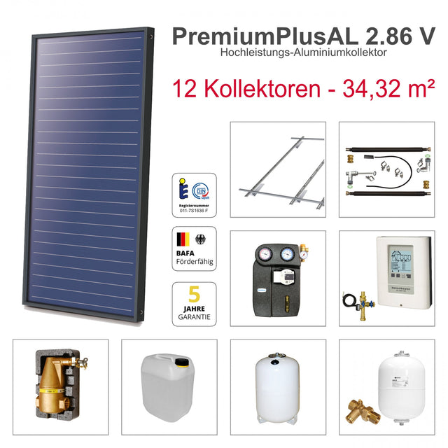 Image for Solarbayer Plus AL Solarpaket 12 - Biber Gesamtfläche Brutto 34,32 m2 vertikal