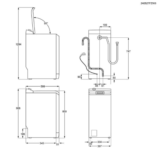 Image for AEG Waschmaschine Toplader LTR7E71379
