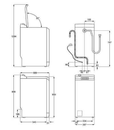Image for AEG Waschmaschine Toplader LTR6E41269