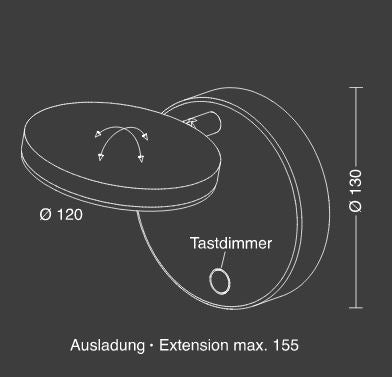 Image for Holtkötter Wandleuchte PLANO WD