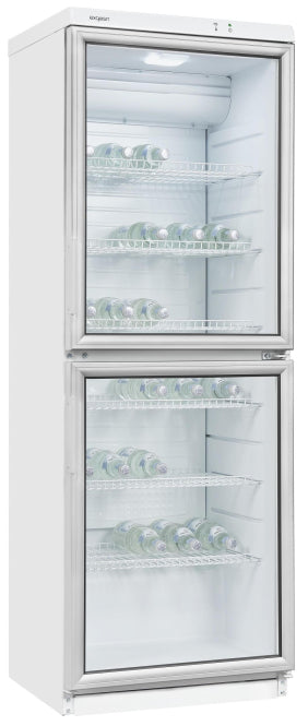 Image for exquisit GKS350-2-GT280D ws Getränkekühl D 320L Glastür 6Ablagen 173x60x60cm