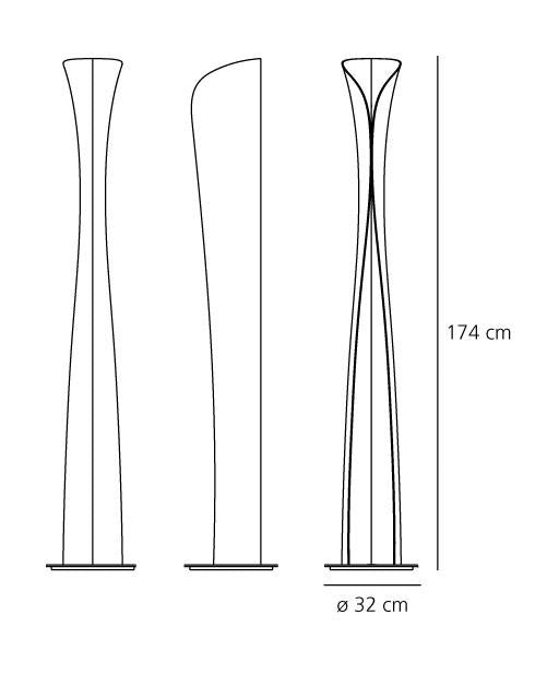 Image for Artemide Cadmo LED Stehleuchte Schwarz/Weiß 2700K