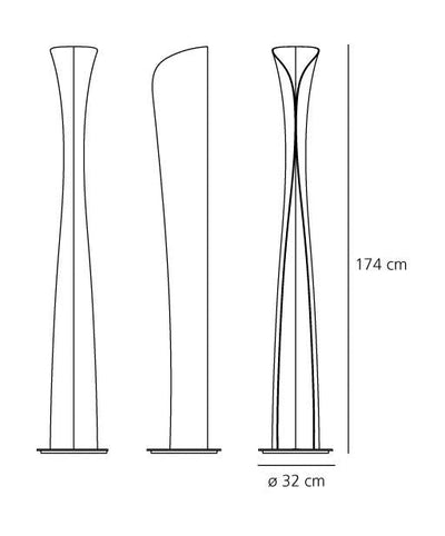 Image for Artemide Cadmo LED Stehleuchte Schwarz/Weiß 2700K