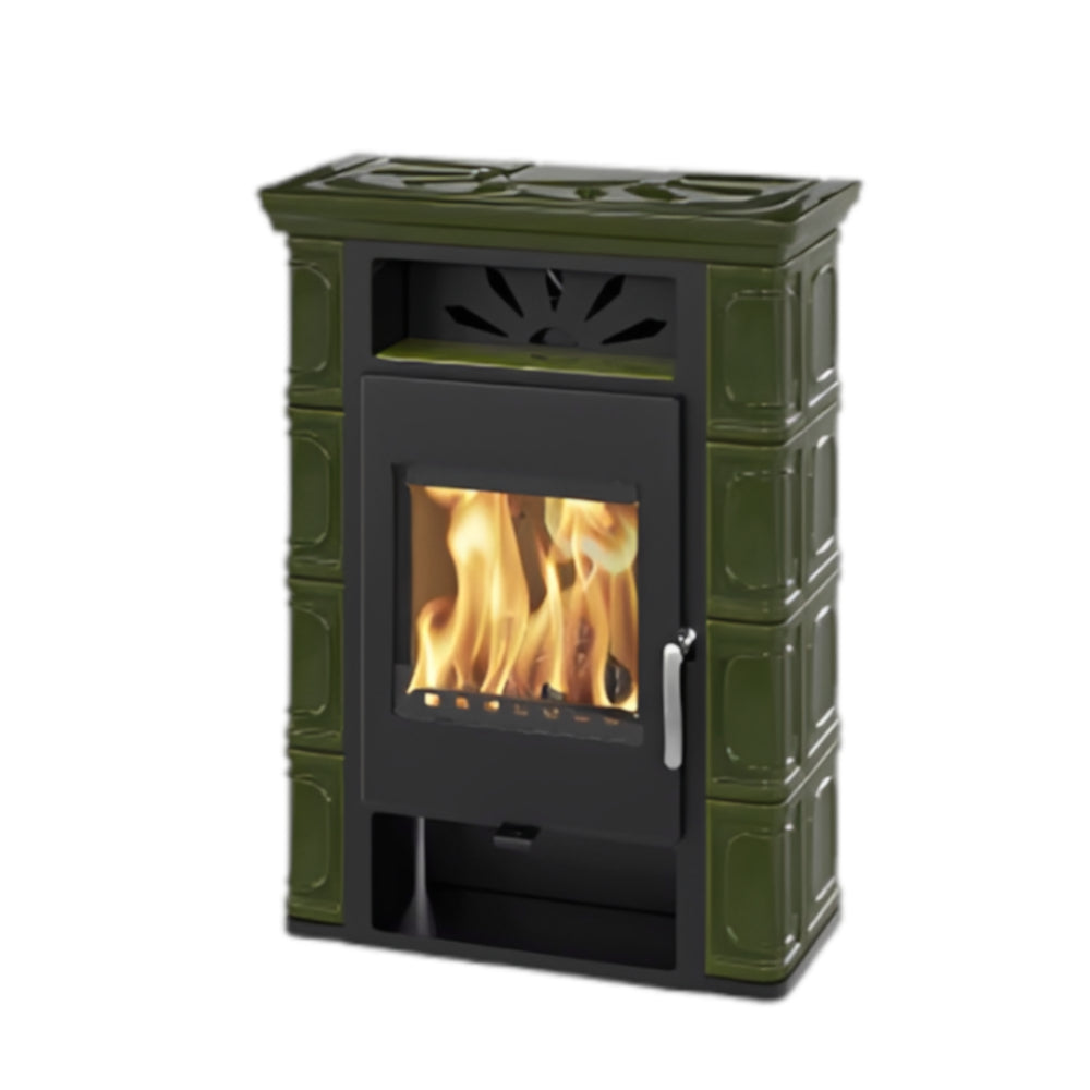 Image for Thorma Kaminofen | Borgholm Top Exclusive | 6 kW | Keramik Olivgrün