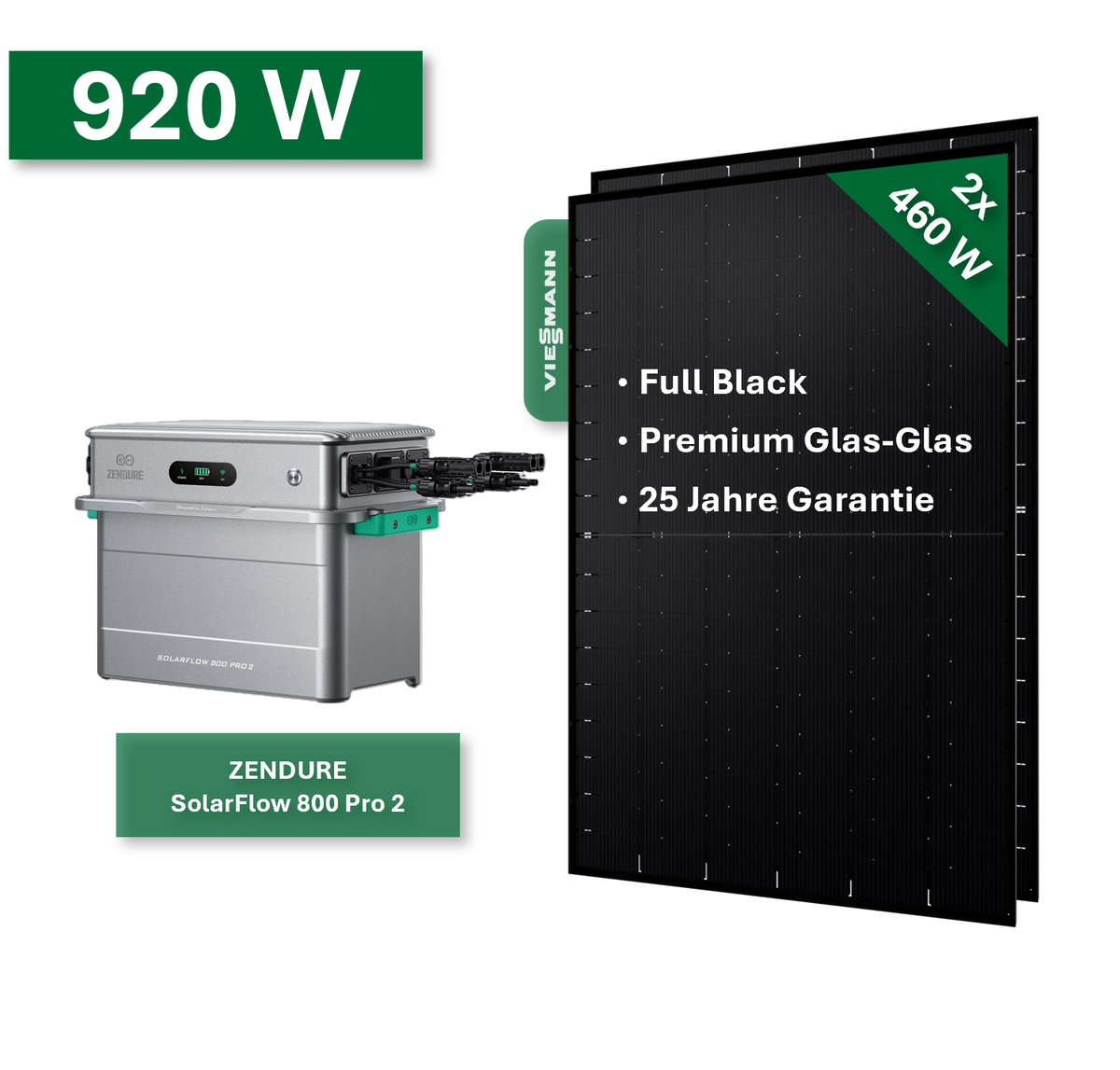 Image for Balkonkraftwerk Gold+ 920W/800W mit Zendure SolarFlow 800 Pro 2