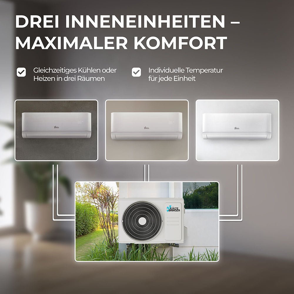 Image for Kältebringer® Multisplit Klimaanlage Trio - 27.000 BTU (7,9kW) - 3 Innengeräte