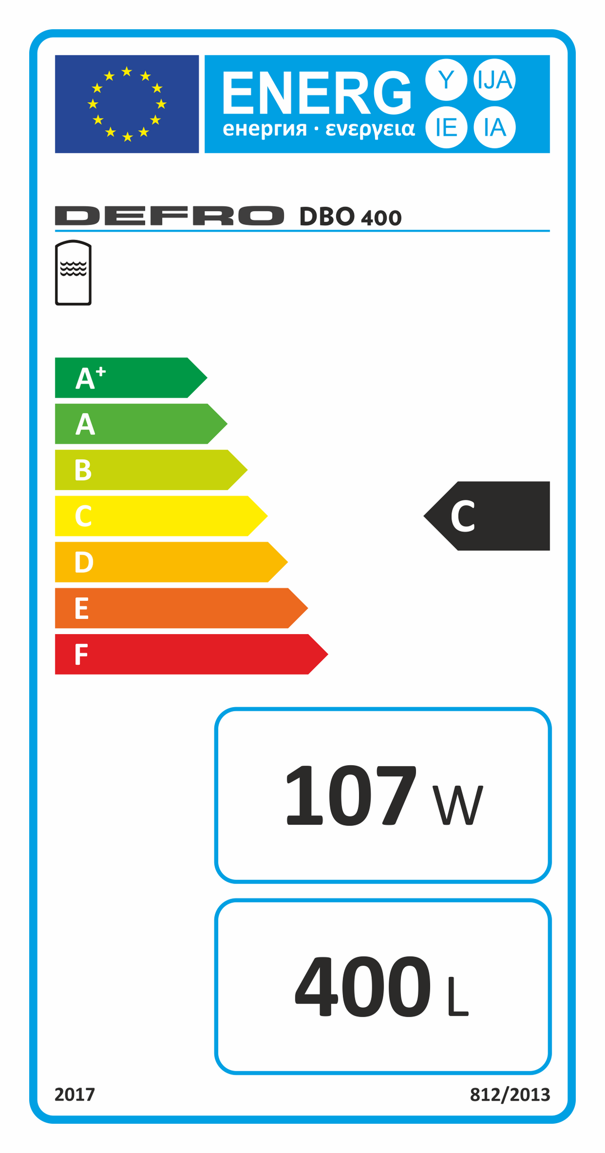 Image for Defro DBO 400 Wärmespeicher mit 4,5 m² Wärmetauscher – 400 Liter