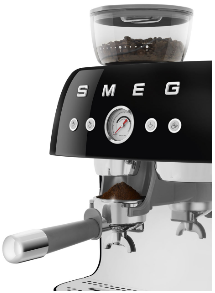 Image for SMEG Siebträger-Espressomaschine Retro EGF03BLEU schwarz